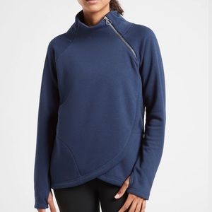 Athleta cozy karma asymmetrical sweatshirt